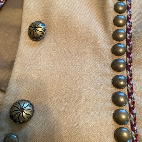 Custom wool studded military inspired western jacket - Picture 2 of 6